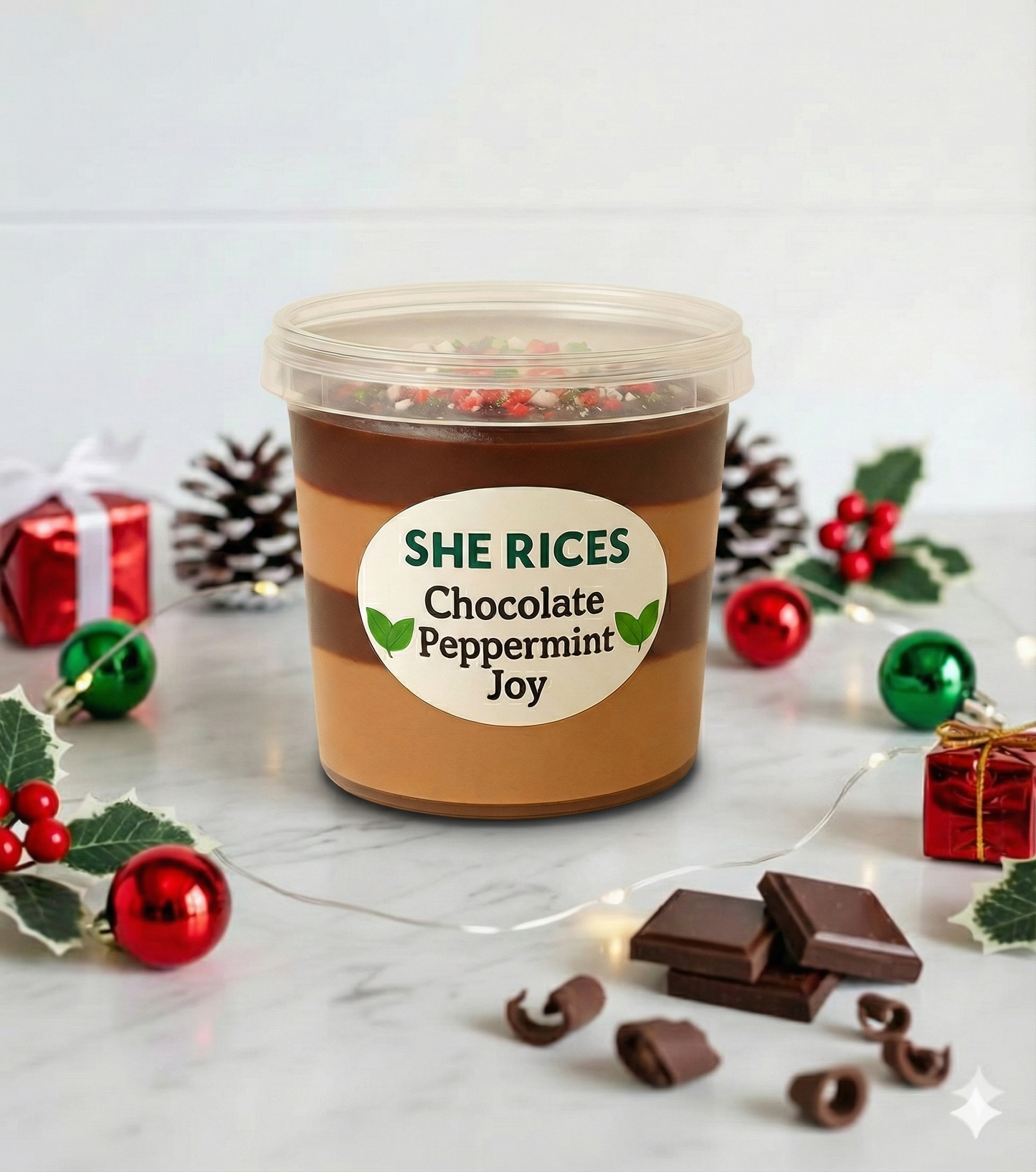 Chocolate Peppermint Joy Pudding