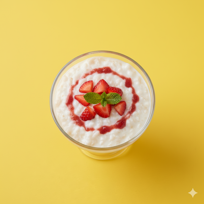 Traditional Strawberry Rice Pudding