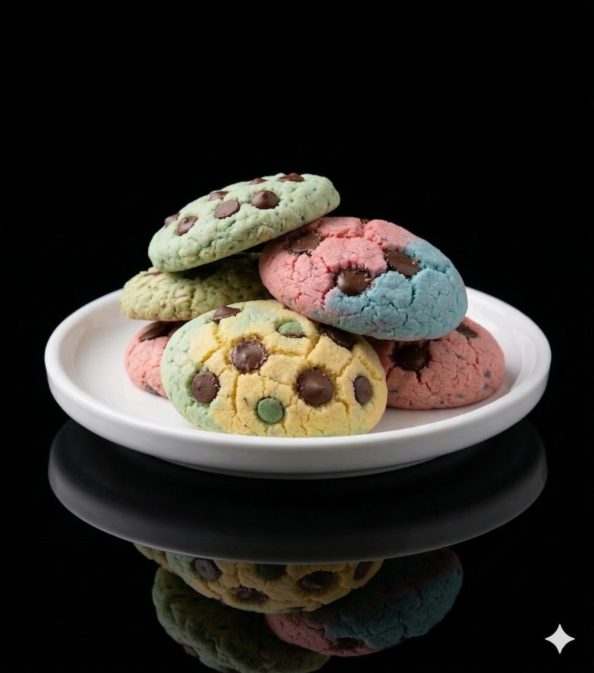 Pastel Chocolate chip Cookies (fruit & veggie dyed)- Pack Of 3