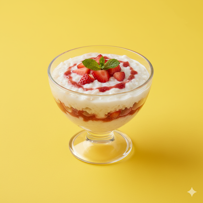 Traditional Strawberry Rice Pudding